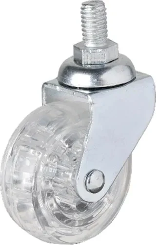 326 - 50x20 Mm Şeffaf Makaralı Vidalı Teker 4 Adet - 1