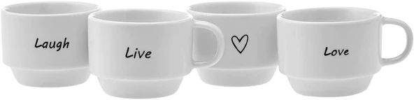 Karaca Lovely Laugh 4 Kişilik Espresso Kahve Seti