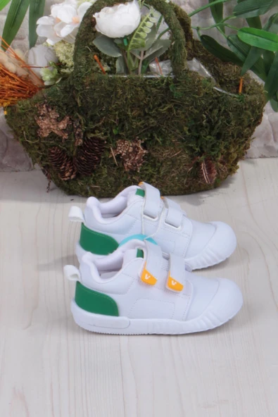 Vicco 950.E25K.261 Forum Rahat Esnek Beyaz Yeşil İlk Adım Çocuk Ayakkabı - Resim 2