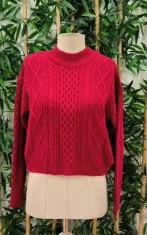 Kadın Uzun Kollu Balıkçı Yaka Bluz Ve Etek Ikili Triko Takım - Resim 4