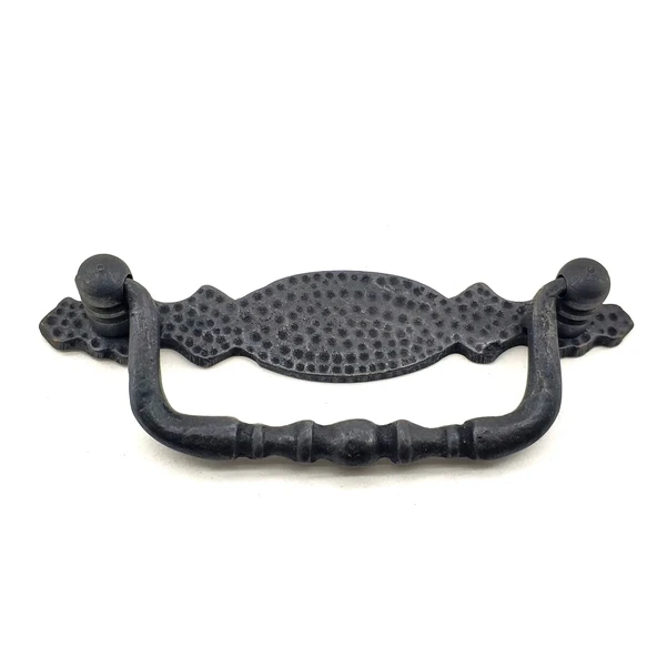 Antika Tarz Dekoratif Pirinç Dövme Sallantı Kapı Kulbu - 43x118 Mm, Oksit ürün görseli