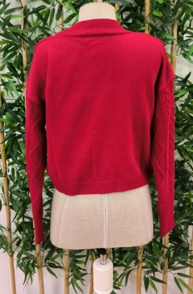 Kadın Uzun Kollu Balıkçı Yaka Bluz Ve Etek Ikili Triko Takım - Resim 5