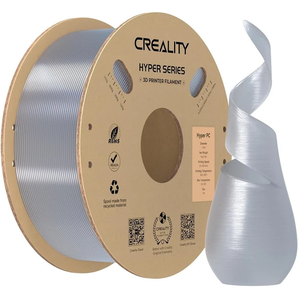 Creality Hyper Pc Şeffaf Filament 1.75mm 1Kg ürün görseli 1