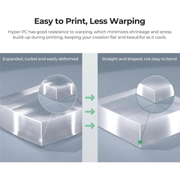 Creality Hyper Pc Şeffaf Filament 1.75mm 1Kg - Resim 5