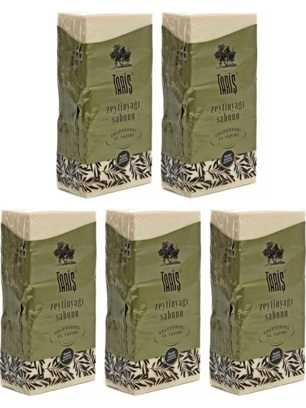 Tariş Antik Geleneksel Doğal El Yapımı Zeytinyağlı Sabun 800 Gr x 5 Paket ürün görseli