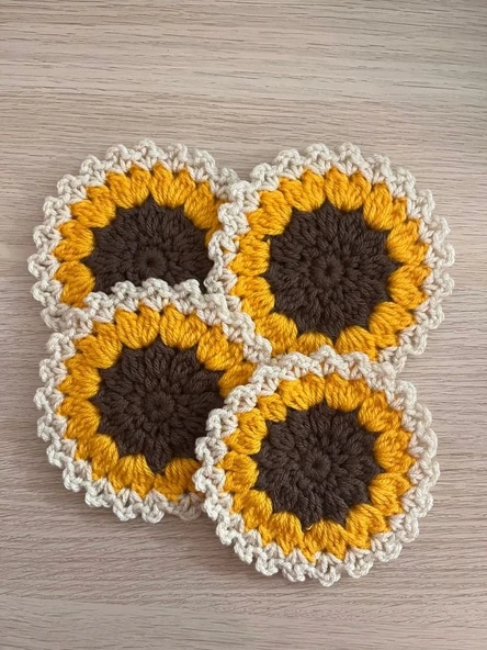 Ayçiceği Bardak Altlığı 2 Adet - Resim 2