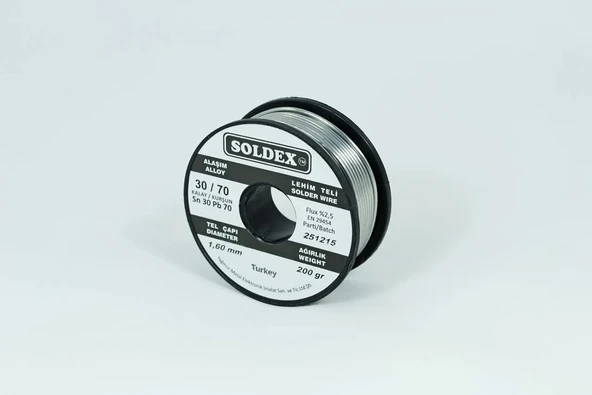 30-70 Lehim Teli 200 Gr 1,6 Mm Sn:30 - Pb:70 - 1