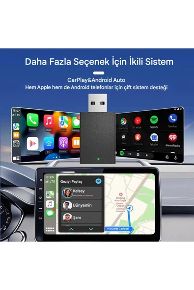 Kablosuz Android Auto/Car Play USB Dongle Cihazı - 4