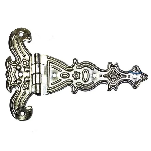 Dekoratif, Sac Tek Kuyruklu Menteşe - 69x102 Mm, Büyük, Nikel, 100 Adet ürün görseli