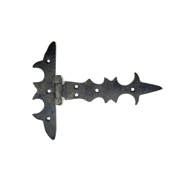 Antika Tarz Dekoratif Pirinç Kuyruklu Lale Menteşe - 147x193 Mm, Oksit - Resim 2