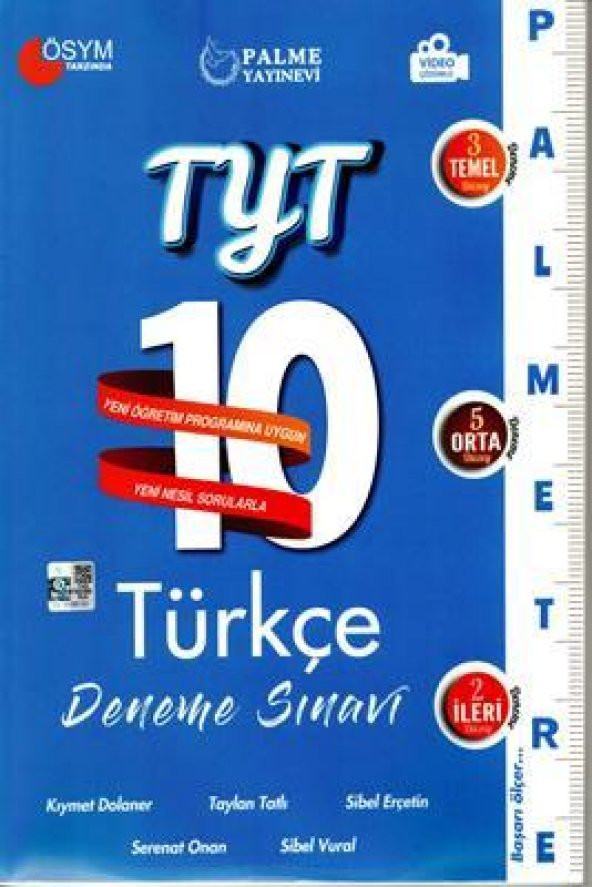 Palme Yks Tyt Türkçe 10 Deneme Palmetre Video Çözümlü