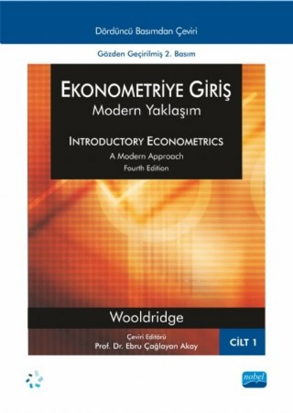 EKONOMETRİYE GİRİŞ - Modern Yaklaşım - Cilt 1 / INTRODUCTORY ECONOMETRICS - (AÇIKLAMAYI OKUYUNUZ) - 1