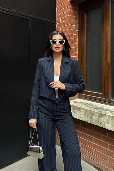 Renata Çizgili Pantolon Takım 9568-24 - Resim 6