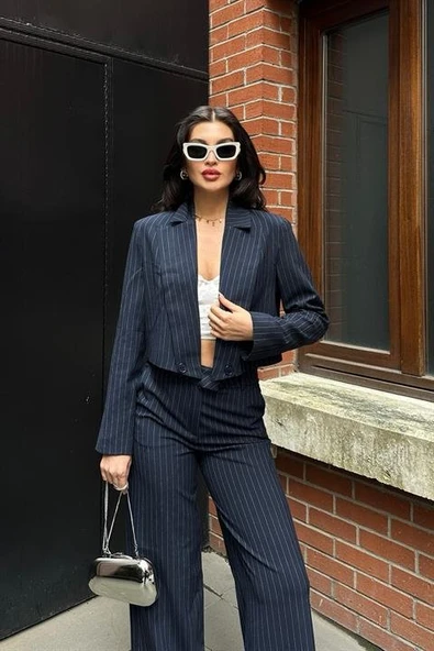 Renata Çizgili Pantolon Takım 9568-24 - Resim 2