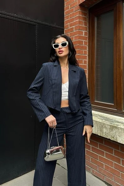 Renata Çizgili Pantolon Takım 9568-24 - Resim 5