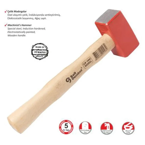 Çelik Madırga 1000 Gr - Ahşap Saplı - 1