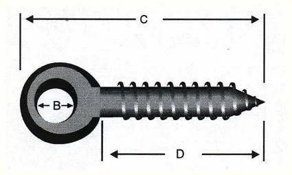 Delikli, Gözlü Vida 10 - 50 Adet - Resim 2