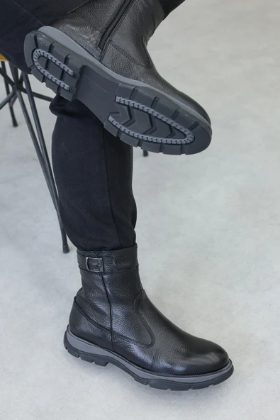 Hakiki Deri Kürklü  Erkek Klasik Bot 249KMAH5075 ürün görseli