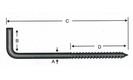 Vidalı Korniş Çivi No:7 - 4x70 - 10 Adet - Resim 2