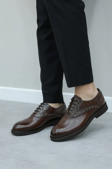 Hakiki Deri  Erkek Klasik Ayakkabı 265MA0623 - Resim 6