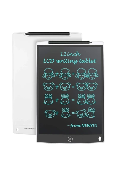 12 Inc Writing Lcd Grafik Dijital Kalemli Çizim Tableti Yazı Tahta Not Yazma Eğitim Tableti - 1