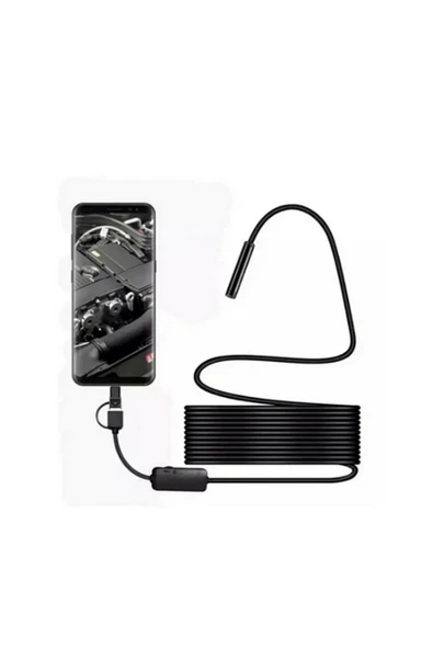 Endoskop Yılan Video Kamera Led’li 5 Metre 7 Mm Sert Kablo Yüksek Kaliteli Stereo - 3