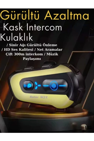 N3x Rgb Işıklı Intercom 3 Kişi Bağlantılı 1000mah Motosiklet Bluetooth Kulaklık Seti - 4