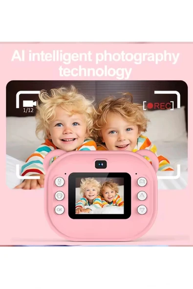 Dijital Video Kayıt Fotoğraf Çocuk Kamerası Anlık Termal Resim Kağıt Baskılı Vtn-09 - 4
