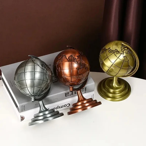 Küçük Boy Metal Dünya Küresi ürün görseli