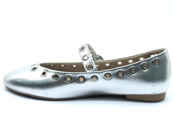 Feles Zımba Detaylı Kadın Babet Ayakkabı - Resim 7