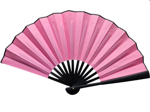 Plastik Kumaş Yelpaze 12'li Pembe ürün görseli