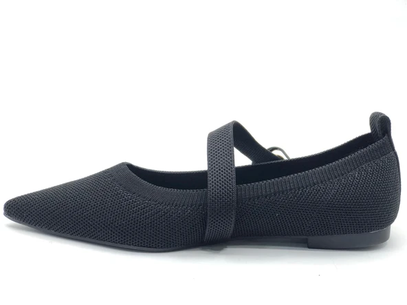 Feles Kemer Detaylı Sivri Burun Kadın Babet Ayakkabı - Resim 3