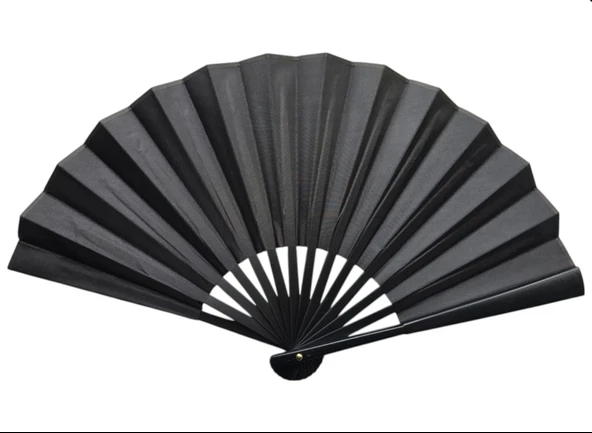 Plastik Kumaş Yelpaze 12'li Siyah ürün görseli