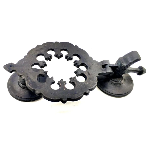 Antika Tarz Dekoratif Pirinç Osmanlı Kapı Tokmağı, Taktak - 265x75mm, Oksit ürün görseli