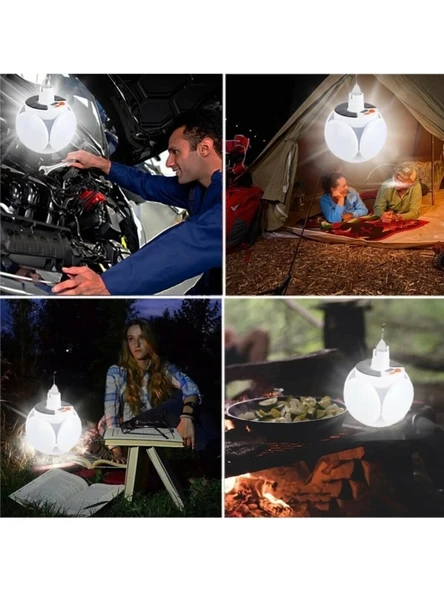 P-038 Solar Güneş Enerji Ve Usb Sarjli 5 Kanatlı - 2