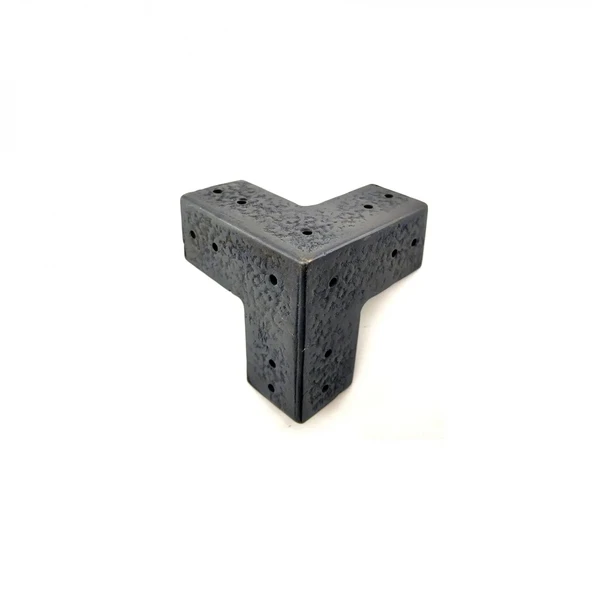 Antika Tarz Dekoratif Pirinç Köşe Gönye - 68x68 Mm, Oksit - 1