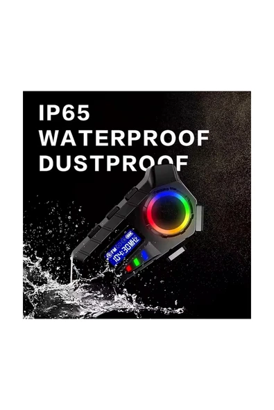 Y30 Kask Kulaklık Bluetooth Motosiklet Kulaklık Rgb Radyolu Intercom - 2