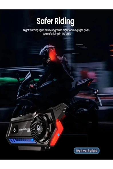 Bt57 Motosiklet Kask Kulaklık Intercom Işıklı Motorsiklet Interkom - 2