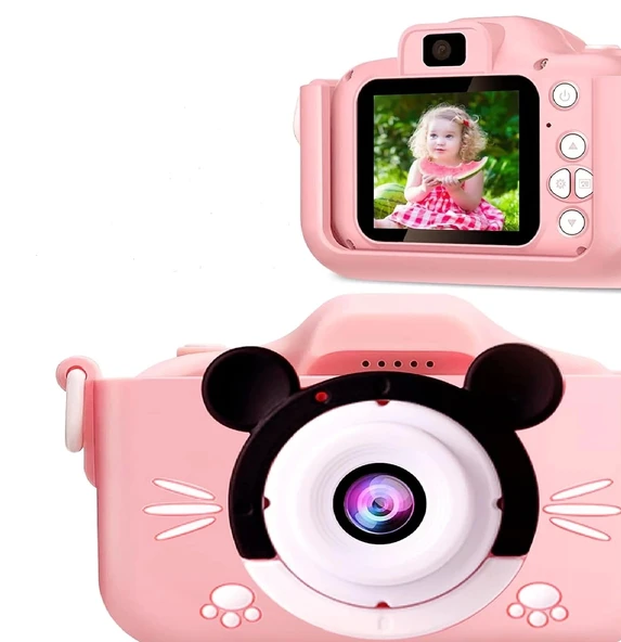 Çocuk Dijital Fotoğraf Makinası 20 Mp Video Kaydedici 2.0 İnç Çift Kameralı - 1