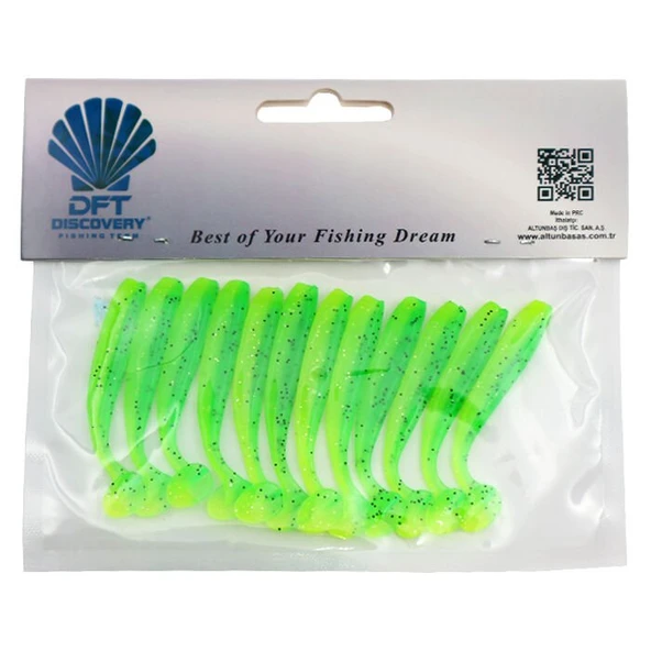 DFT Sasi 6,5cm 1.6g İğnesiz R:11 Yeşil Simli 1/12 ürün görseli