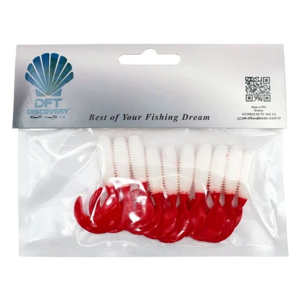 DFT Sasi 6 cm 2 g İğnesiz R:117 Beyaz-Kırmızı 1/10 ürün görseli