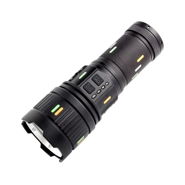 Pro F-3001 Alüminyum Tg Led Güç Göstergeli Type-c Şarjlı El Feneri 100 W - Resim 3