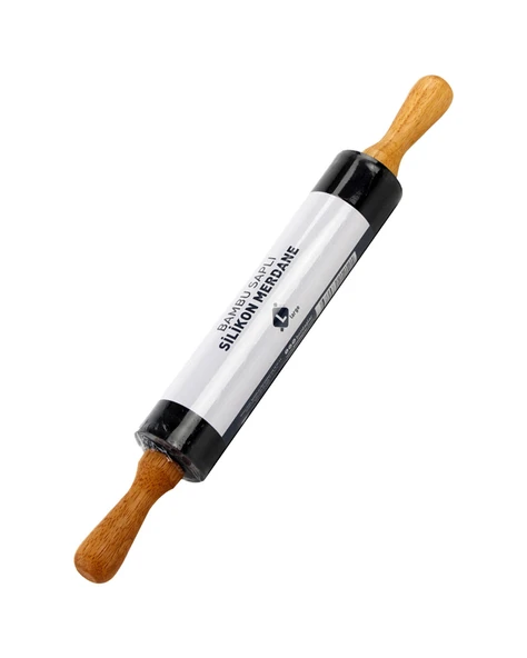 Bambu Saplı Silikon Merdane, Hamur Açmasını Sevenlere Özel Merdane, Large