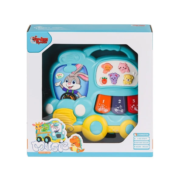 JLG-855-63A Işıklı ve Müzikli Otobüs Bebek Piano - 1
