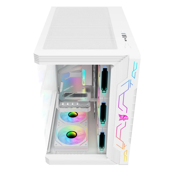 GAMEAGLE STORM BİLGİSAYAR KASASI / 850W+ 80POWER / SIVI SOĞUTMA (BEYAZ) - Resim 6