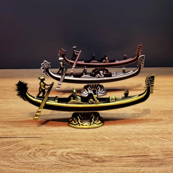 Metal Dekoratif Venedik Kayık - 1