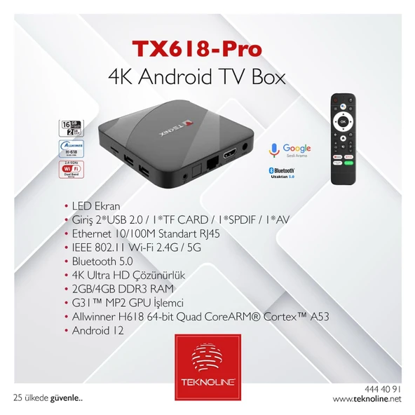 4K Android Tv Box - IPTV Özellikli Yayın Paketli