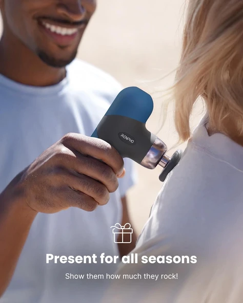 RENPHO Mini Isıtmalı Termal Masaj Cihazı, Derin Doku Perküsyon - Lacivert - 5