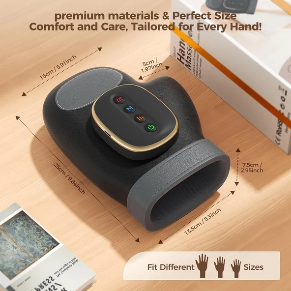 Estefanlo Isı Kompresyon Terapili El Masaj Aleti - Siyah - 6