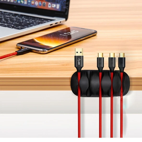 3B Trend 12'li Set 5 Kanallı Kablo Tutucu Düzenleyici Sabitleyici - Resim 3